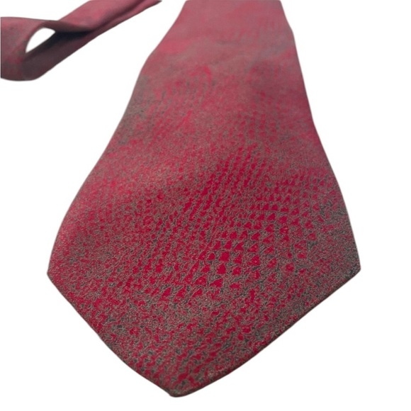 Pierre Balmain Silk Elegant Red Patterned Tie - Picture 5 of 11